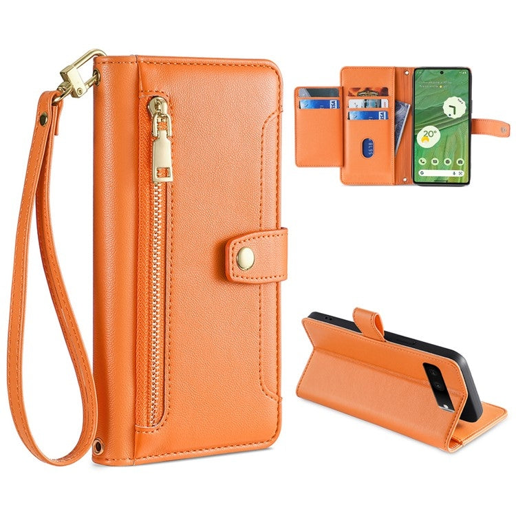 Sheep Texture Cross-body Zipper Wallet Leather Phone Case, For vivo X90 Pro / X90 Pro+, For Google Pixel 7 5G, For Google Pixel 7 Pro, For ASUS Zenfone 9 / Zenfone 9Z