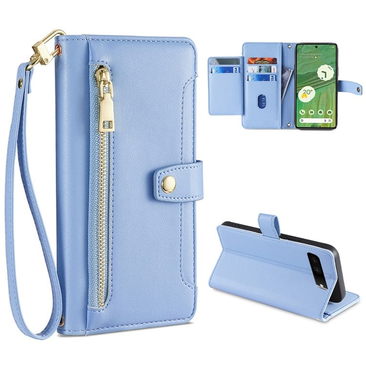 Sheep Texture Cross-body Zipper Wallet Leather Phone Case, For vivo X90 Pro / X90 Pro+, For Google Pixel 7 5G, For Google Pixel 7 Pro, For ASUS Zenfone 9 / Zenfone 9Z