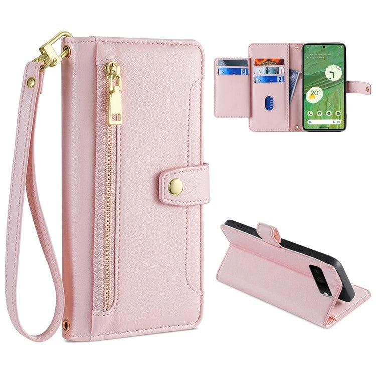 Sheep Texture Cross-body Zipper Wallet Leather Phone Case, For vivo X90 Pro / X90 Pro+, For Google Pixel 7 5G, For Google Pixel 7 Pro, For ASUS Zenfone 9 / Zenfone 9Z