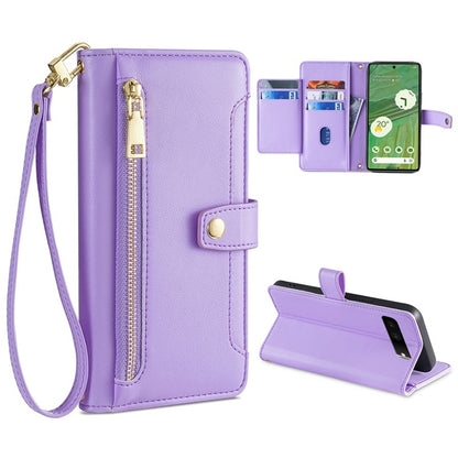 Sheep Texture Cross-body Zipper Wallet Leather Phone Case, For vivo X90 Pro / X90 Pro+, For Google Pixel 7 5G, For Google Pixel 7 Pro, For ASUS Zenfone 9 / Zenfone 9Z