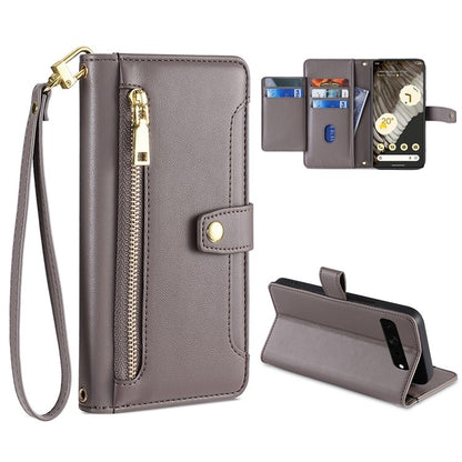 Sheep Texture Cross-body Zipper Wallet Leather Phone Case, For vivo X90 Pro / X90 Pro+, For Google Pixel 7 5G, For Google Pixel 7 Pro, For ASUS Zenfone 9 / Zenfone 9Z