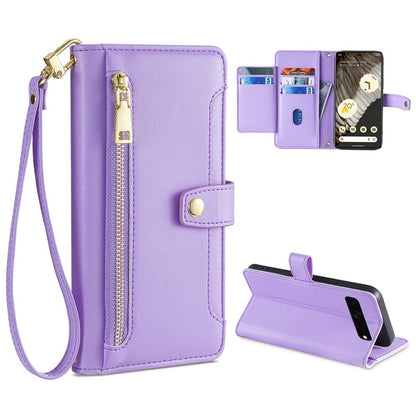 Sheep Texture Cross-body Zipper Wallet Leather Phone Case, For vivo X90 Pro / X90 Pro+, For Google Pixel 7 5G, For Google Pixel 7 Pro, For ASUS Zenfone 9 / Zenfone 9Z