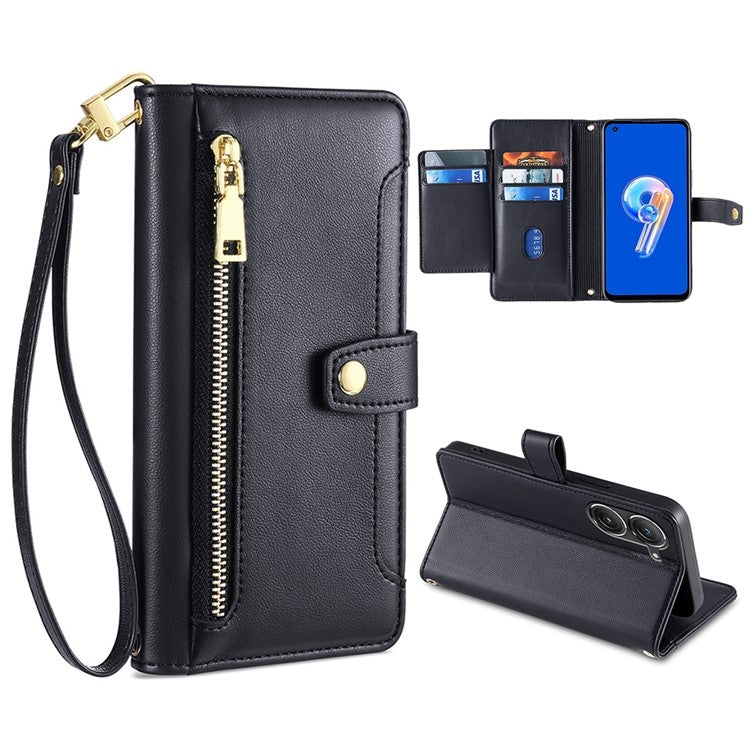 Sheep Texture Cross-body Zipper Wallet Leather Phone Case, For vivo X90 Pro / X90 Pro+, For Google Pixel 7 5G, For Google Pixel 7 Pro, For ASUS Zenfone 9 / Zenfone 9Z