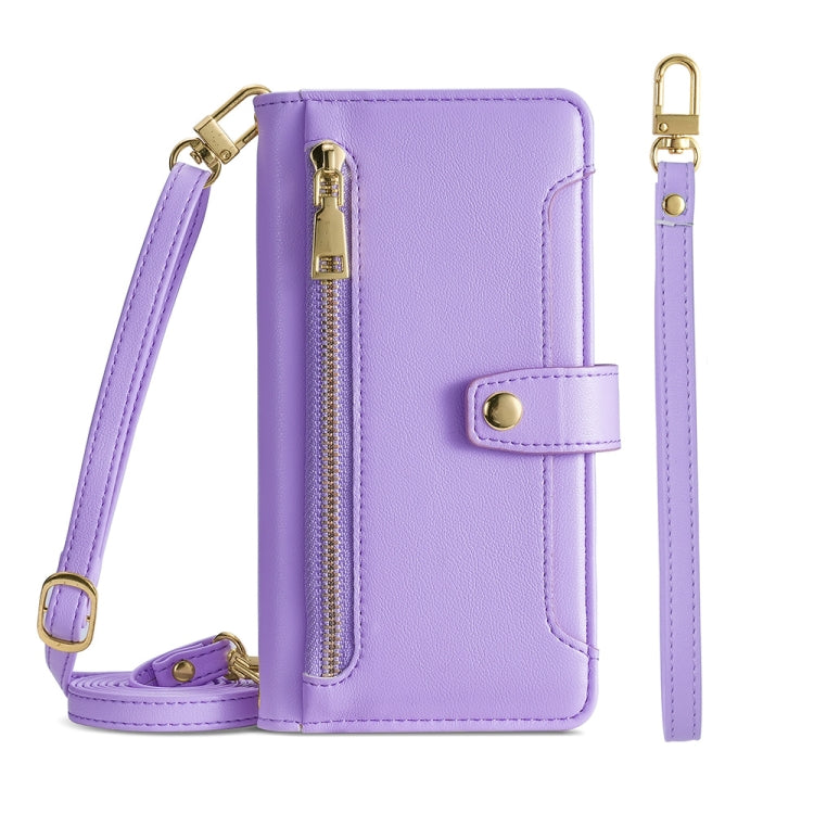 Sheep Texture Cross-body Zipper Wallet Leather Phone Case, For Huawei P50, For Huawei P Smart Z / Enjoy 10 Plus, For Huawei Nova 10 Pro, For Huawei Mate 50