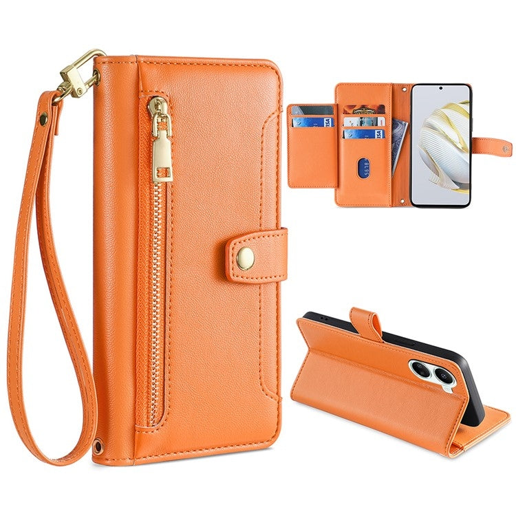 Sheep Texture Cross-body Zipper Wallet Leather Phone Case, For Huawei Nova 10 SE, For Meizu Note 9, For Nokia C21 Plus, For Nokia X30 5G