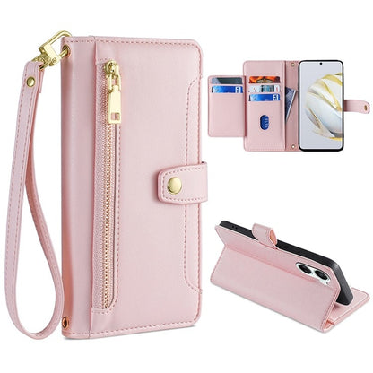 Sheep Texture Cross-body Zipper Wallet Leather Phone Case, For Huawei Nova 10 SE, For Meizu Note 9, For Nokia C21 Plus, For Nokia X30 5G