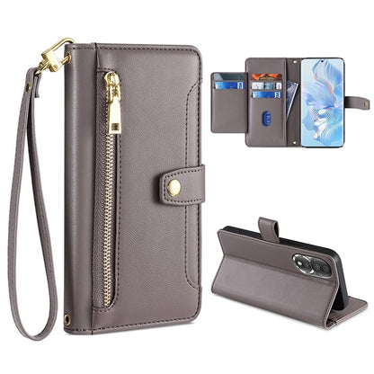 Sheep Texture Cross-body Zipper Wallet Leather Phone Case, For Honor 80, For Honor 10X Lite, For Samsung Galaxy A41, For Samsung Galaxy Note 20 Ultra