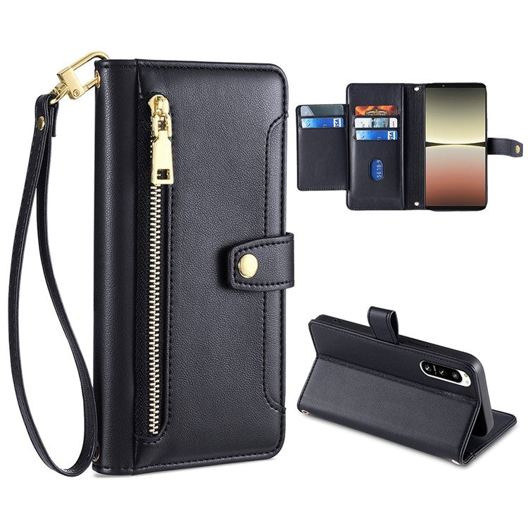 Sheep Texture Cross-body Zipper Wallet Leather Phone Case, For Samsung Galaxy A02, For Samsung Galaxy M13, For Sony Xperia 5 IV, For Sony Xperia Ace III