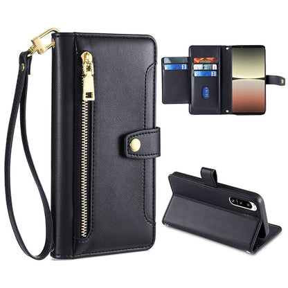 Sheep Texture Cross-body Zipper Wallet Leather Phone Case, For Samsung Galaxy A02, For Samsung Galaxy M13, For Sony Xperia 5 IV, For Sony Xperia Ace III