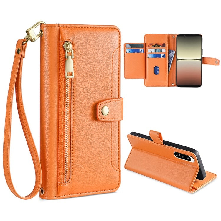 Sheep Texture Cross-body Zipper Wallet Leather Phone Case, For Samsung Galaxy A02, For Samsung Galaxy M13, For Sony Xperia 5 IV, For Sony Xperia Ace III
