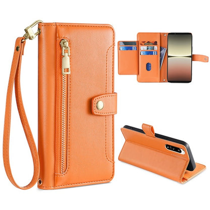Sheep Texture Cross-body Zipper Wallet Leather Phone Case, For Samsung Galaxy A02, For Samsung Galaxy M13, For Sony Xperia 5 IV, For Sony Xperia Ace III