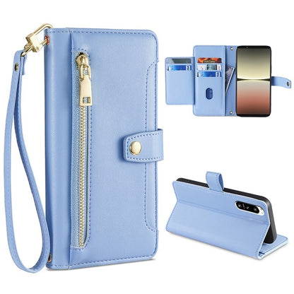 Sheep Texture Cross-body Zipper Wallet Leather Phone Case, For Samsung Galaxy A02, For Samsung Galaxy M13, For Sony Xperia 5 IV, For Sony Xperia Ace III