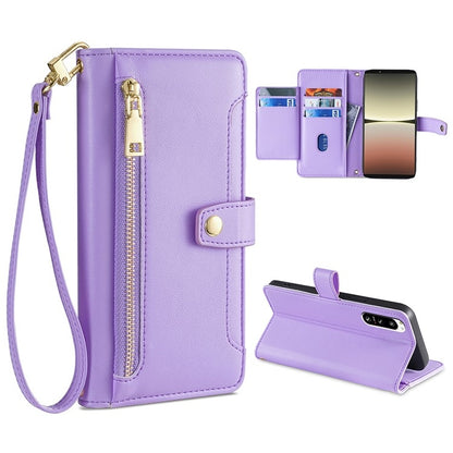 Sheep Texture Cross-body Zipper Wallet Leather Phone Case, For Samsung Galaxy A02, For Samsung Galaxy M13, For Sony Xperia 5 IV, For Sony Xperia Ace III
