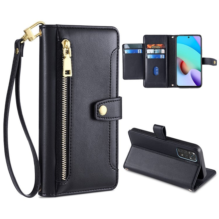 Sheep Texture Cross-body Zipper Wallet Leather Phone Case, For Xiaomi Redmi Note 11 4G Global / Note 11S, For Xiaomi Redmi K50 Ultra, For Xiaomi Civi 2 5G, For Xiaomi Redmi K40 Gaming