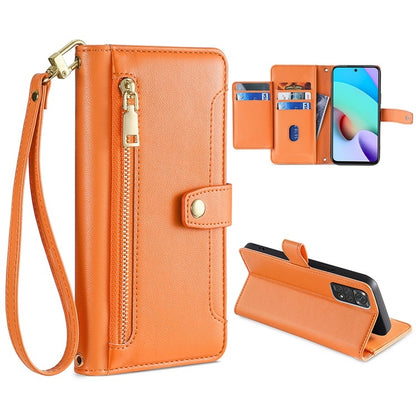 Sheep Texture Cross-body Zipper Wallet Leather Phone Case, For Xiaomi Redmi Note 11 4G Global / Note 11S, For Xiaomi Redmi K50 Ultra, For Xiaomi Civi 2 5G, For Xiaomi Redmi K40 Gaming