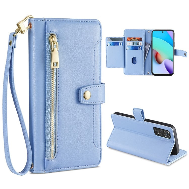 Sheep Texture Cross-body Zipper Wallet Leather Phone Case, For Xiaomi Redmi Note 11 4G Global / Note 11S, For Xiaomi Redmi K50 Ultra, For Xiaomi Civi 2 5G, For Xiaomi Redmi K40 Gaming