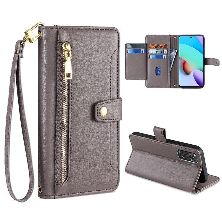 Sheep Texture Cross-body Zipper Wallet Leather Phone Case, For Xiaomi Redmi Note 11 4G Global / Note 11S, For Xiaomi Redmi K50 Ultra, For Xiaomi Civi 2 5G, For Xiaomi Redmi K40 Gaming