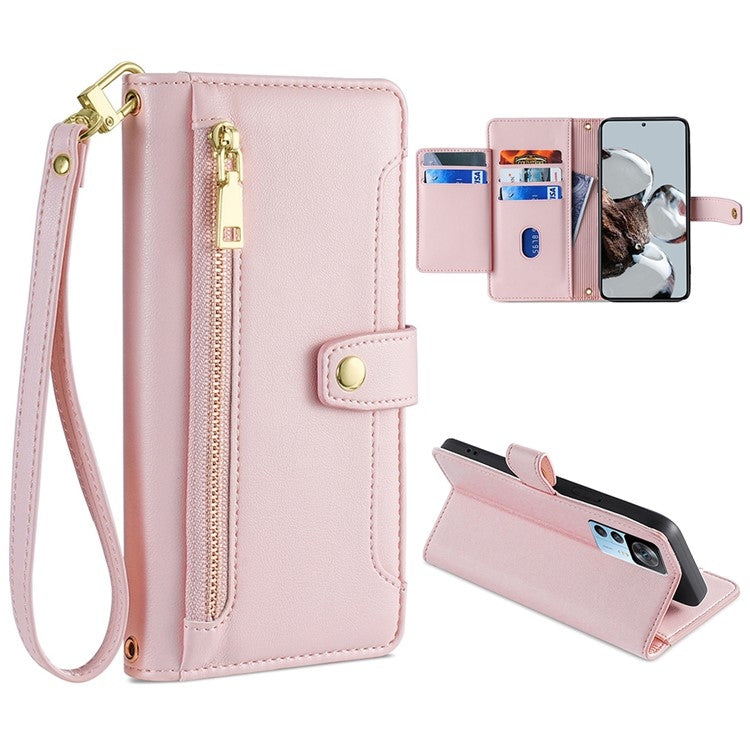 Sheep Texture Cross-body Zipper Wallet Leather Phone Case, For Xiaomi Redmi Note 11 4G Global / Note 11S, For Xiaomi Redmi K50 Ultra, For Xiaomi Civi 2 5G, For Xiaomi Redmi K40 Gaming