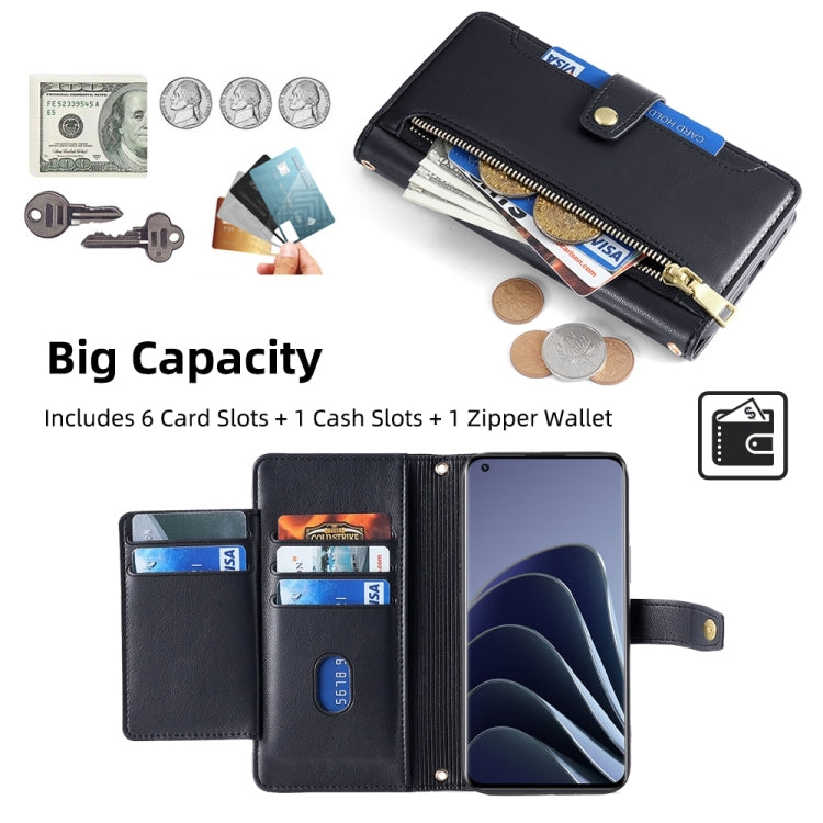 Sheep Texture Cross-body Zipper Wallet Leather Phone Case, For OnePlus 10 Pro 5G, For OnePlus Ace Racing