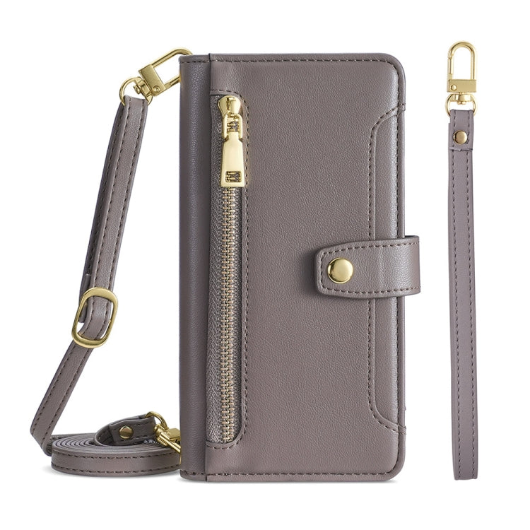 Sheep Texture Cross-body Zipper Wallet Leather Phone Case, For OnePlus 10 Pro 5G, For OnePlus Ace Racing