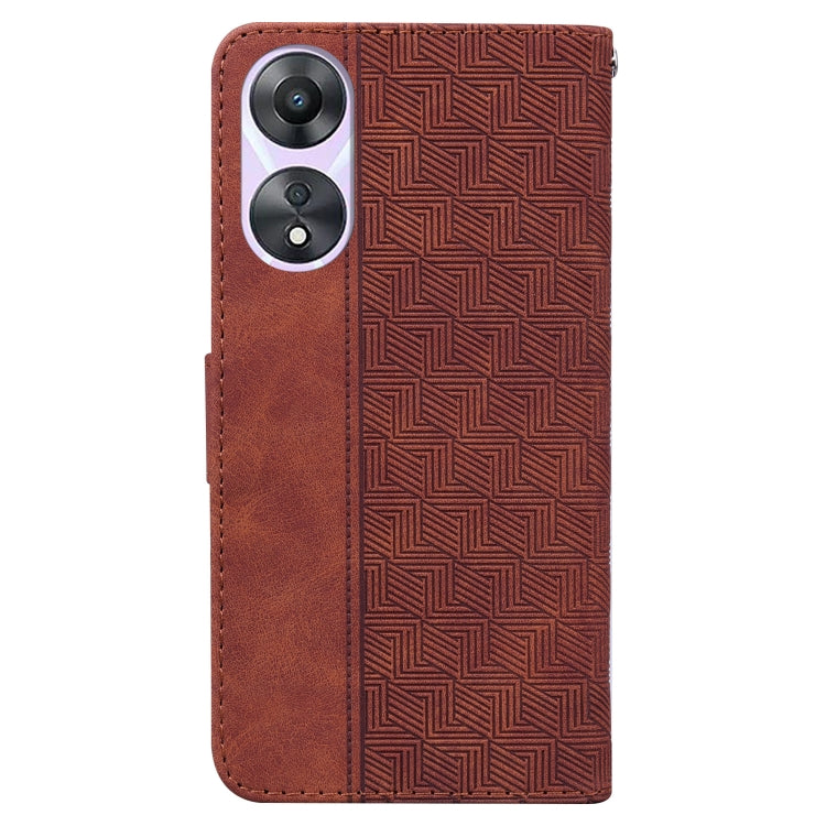 Geometric Embossed Flip Leather Phone Case, For OPPO A58, For Tecno Pova 4 Pro