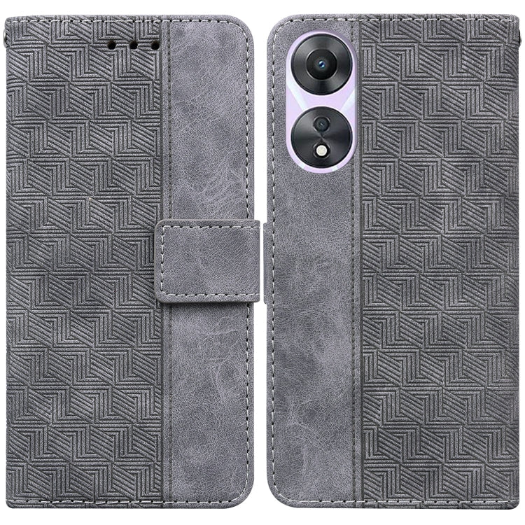 Geometric Embossed Flip Leather Phone Case, For OPPO A58, For Tecno Pova 4 Pro