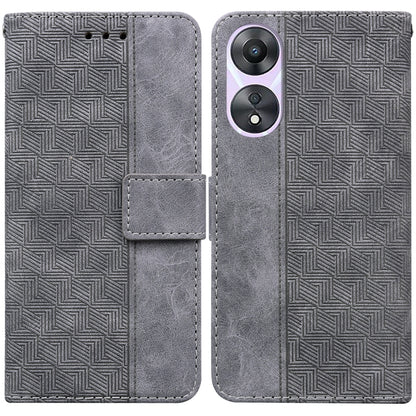 Geometric Embossed Flip Leather Phone Case, For OPPO A58, For Tecno Pova 4 Pro