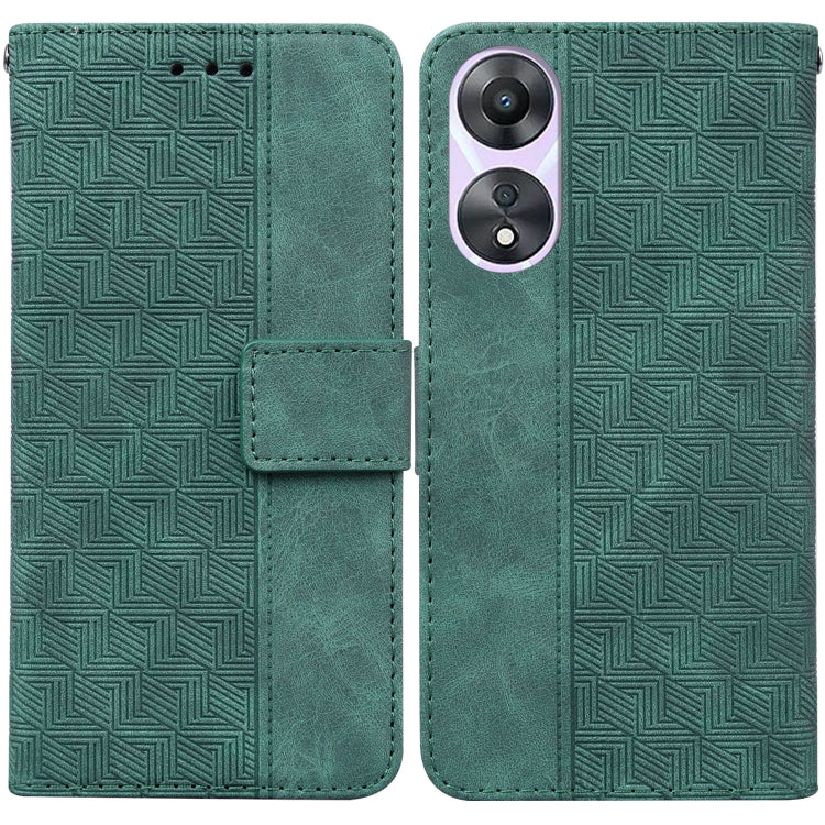 Geometric Embossed Flip Leather Phone Case, For OPPO A58, For Tecno Pova 4 Pro