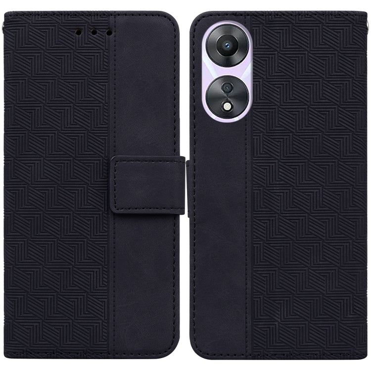 Geometric Embossed Flip Leather Phone Case, For OPPO A58, For Tecno Pova 4 Pro