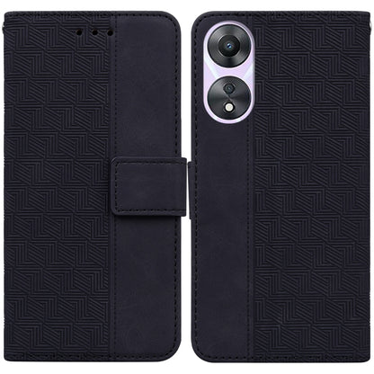 Geometric Embossed Flip Leather Phone Case, For OPPO A58, For Tecno Pova 4 Pro