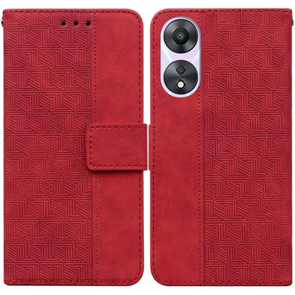 Geometric Embossed Flip Leather Phone Case, For OPPO A58, For Tecno Pova 4 Pro