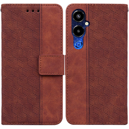 Geometric Embossed Flip Leather Phone Case, For OPPO A58, For Tecno Pova 4 Pro