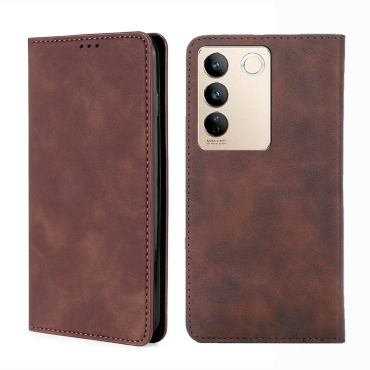 Skin Feel Magnetic Horizontal Flip Leather Phone Case, For vivo S16 / S16 Pro, For vivo Y02 4G, For Fujitsu Arrows N F-51C, For Xiaomi Redmi K60E