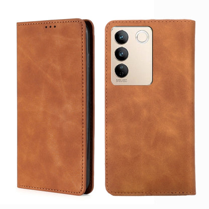 Skin Feel Magnetic Horizontal Flip Leather Phone Case, For vivo S16 / S16 Pro, For vivo Y02 4G, For Fujitsu Arrows N F-51C, For Xiaomi Redmi K60E