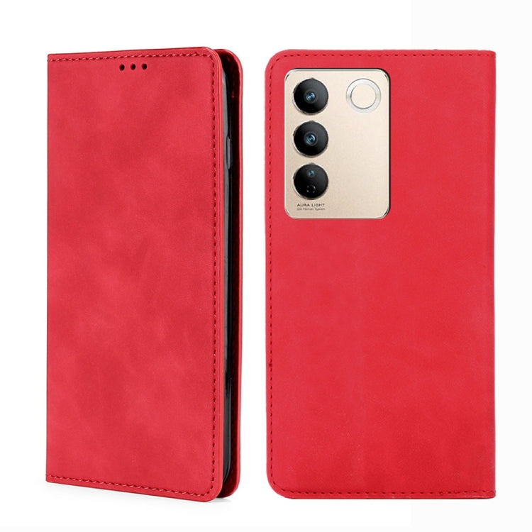 Skin Feel Magnetic Horizontal Flip Leather Phone Case, For vivo S16 / S16 Pro, For vivo Y02 4G, For Fujitsu Arrows N F-51C, For Xiaomi Redmi K60E