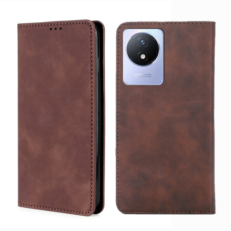 Skin Feel Magnetic Horizontal Flip Leather Phone Case, For vivo S16 / S16 Pro, For vivo Y02 4G, For Fujitsu Arrows N F-51C, For Xiaomi Redmi K60E