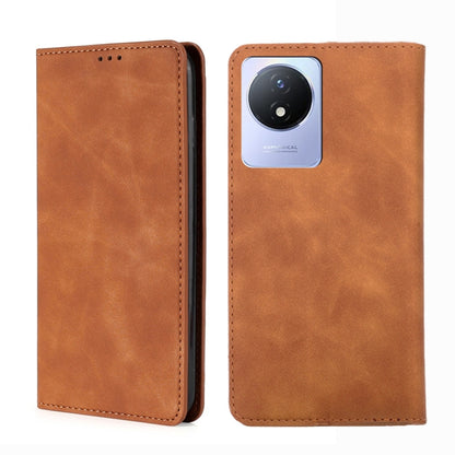 Skin Feel Magnetic Horizontal Flip Leather Phone Case, For vivo S16 / S16 Pro, For vivo Y02 4G, For Fujitsu Arrows N F-51C, For Xiaomi Redmi K60E