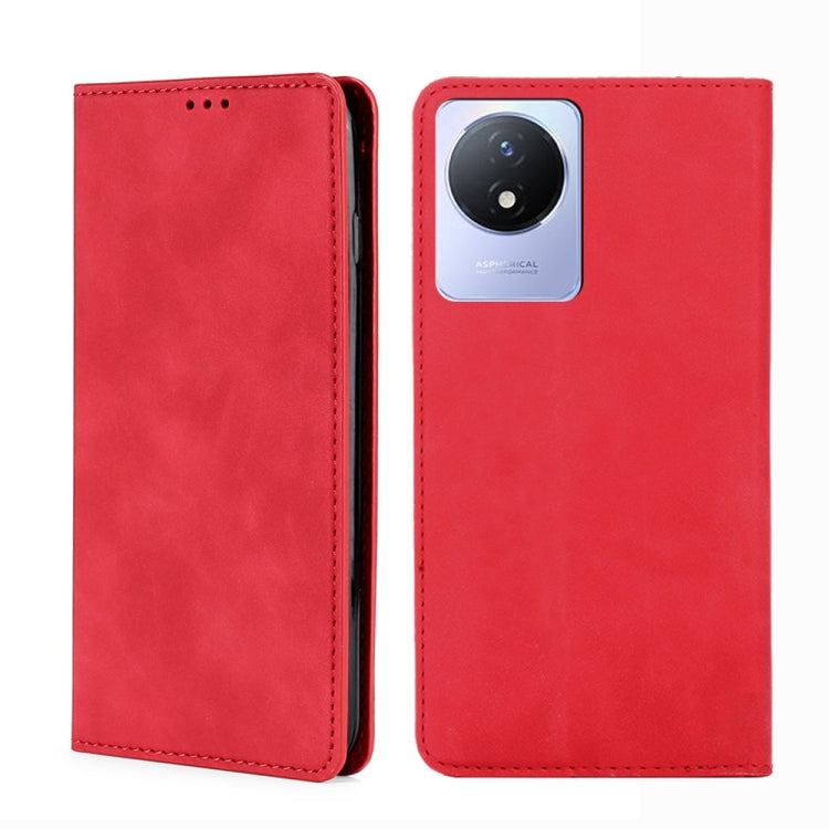 Skin Feel Magnetic Horizontal Flip Leather Phone Case, For vivo S16 / S16 Pro, For vivo Y02 4G, For Fujitsu Arrows N F-51C, For Xiaomi Redmi K60E