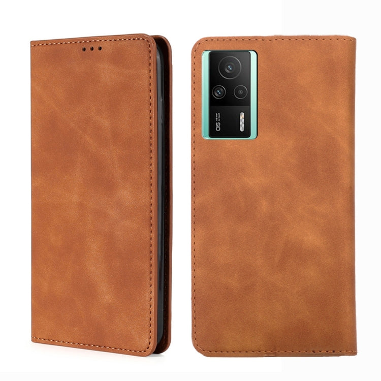 Skin Feel Magnetic Horizontal Flip Leather Phone Case, For vivo S16 / S16 Pro, For vivo Y02 4G, For Fujitsu Arrows N F-51C, For Xiaomi Redmi K60E