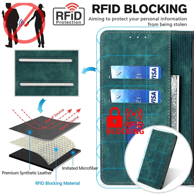 RFID Anti-theft Brush Magnetic Leather Phone Case, For vivo S16 / S16 Pro, For vivo Y02 4G, For Fujitsu Arrows N F-51C, For Xiaomi Redmi K60E