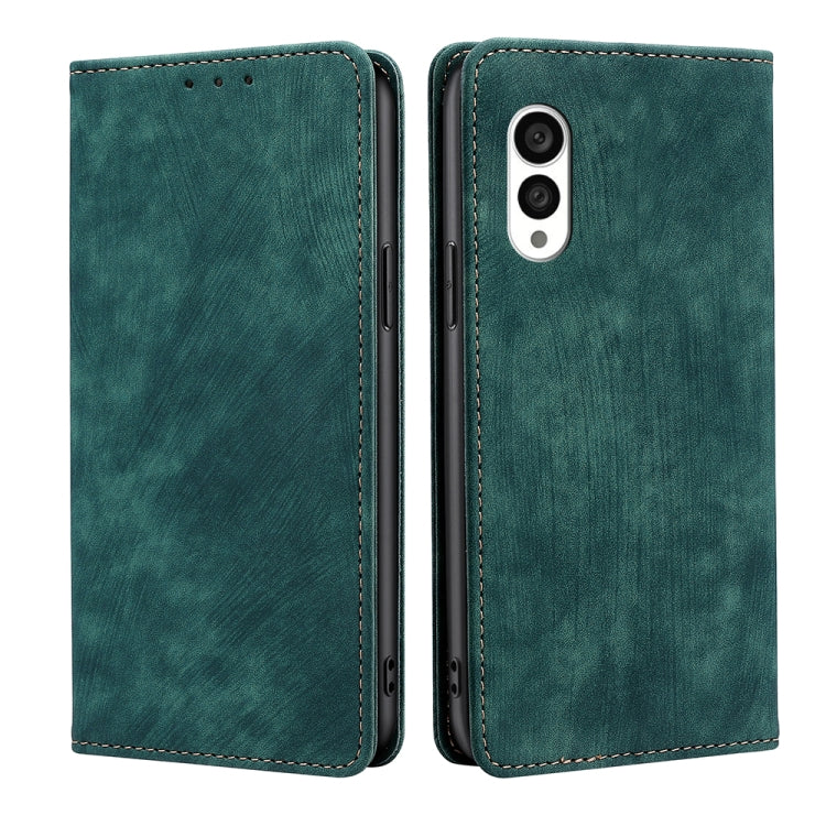 RFID Anti-theft Brush Magnetic Leather Phone Case, For vivo S16 / S16 Pro, For vivo Y02 4G, For Fujitsu Arrows N F-51C, For Xiaomi Redmi K60E