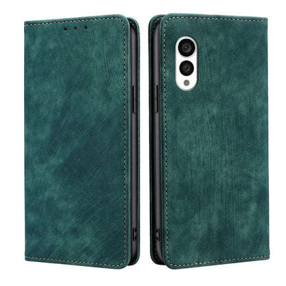 RFID Anti-theft Brush Magnetic Leather Phone Case, For vivo S16 / S16 Pro, For vivo Y02 4G, For Fujitsu Arrows N F-51C, For Xiaomi Redmi K60E