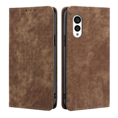 RFID Anti-theft Brush Magnetic Leather Phone Case, For vivo S16 / S16 Pro, For vivo Y02 4G, For Fujitsu Arrows N F-51C, For Xiaomi Redmi K60E