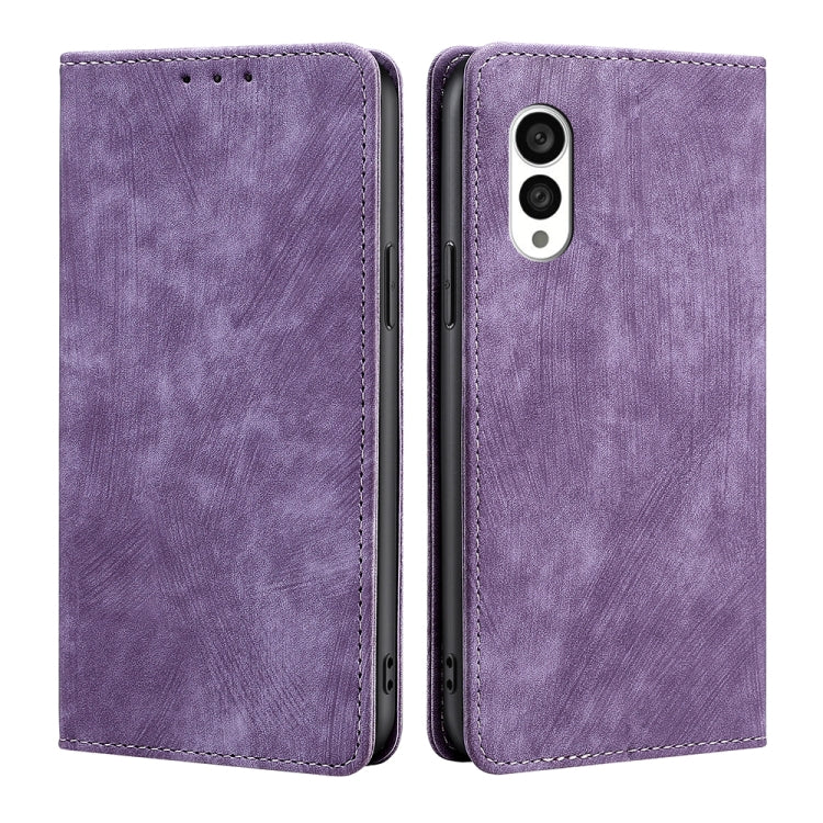 RFID Anti-theft Brush Magnetic Leather Phone Case, For vivo S16 / S16 Pro, For vivo Y02 4G, For Fujitsu Arrows N F-51C, For Xiaomi Redmi K60E