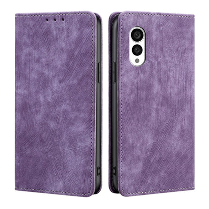 RFID Anti-theft Brush Magnetic Leather Phone Case, For vivo S16 / S16 Pro, For vivo Y02 4G, For Fujitsu Arrows N F-51C, For Xiaomi Redmi K60E