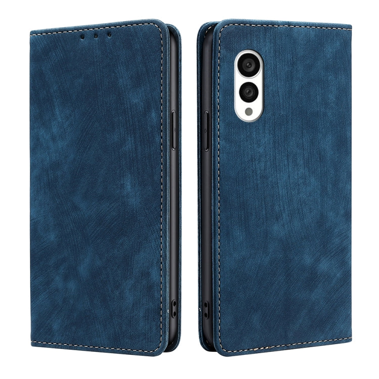 RFID Anti-theft Brush Magnetic Leather Phone Case, For vivo S16 / S16 Pro, For vivo Y02 4G, For Fujitsu Arrows N F-51C, For Xiaomi Redmi K60E