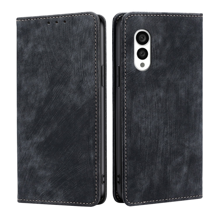 RFID Anti-theft Brush Magnetic Leather Phone Case, For vivo S16 / S16 Pro, For vivo Y02 4G, For Fujitsu Arrows N F-51C, For Xiaomi Redmi K60E