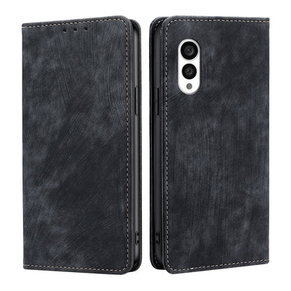 RFID Anti-theft Brush Magnetic Leather Phone Case, For vivo S16 / S16 Pro, For vivo Y02 4G, For Fujitsu Arrows N F-51C, For Xiaomi Redmi K60E
