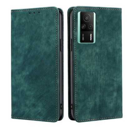 RFID Anti-theft Brush Magnetic Leather Phone Case, For vivo S16 / S16 Pro, For vivo Y02 4G, For Fujitsu Arrows N F-51C, For Xiaomi Redmi K60E