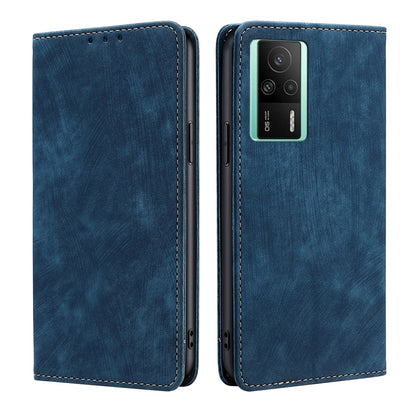 RFID Anti-theft Brush Magnetic Leather Phone Case, For vivo S16 / S16 Pro, For vivo Y02 4G, For Fujitsu Arrows N F-51C, For Xiaomi Redmi K60E